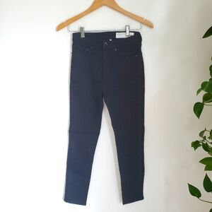 RAG & BONE | Black Nina High Rise Ankle Skinny Denim Jeans (25)